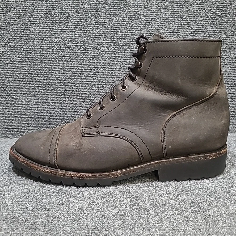 Thursday Boot Company Captain StormKing Dark Olive Leather Combat Boots US 11.5